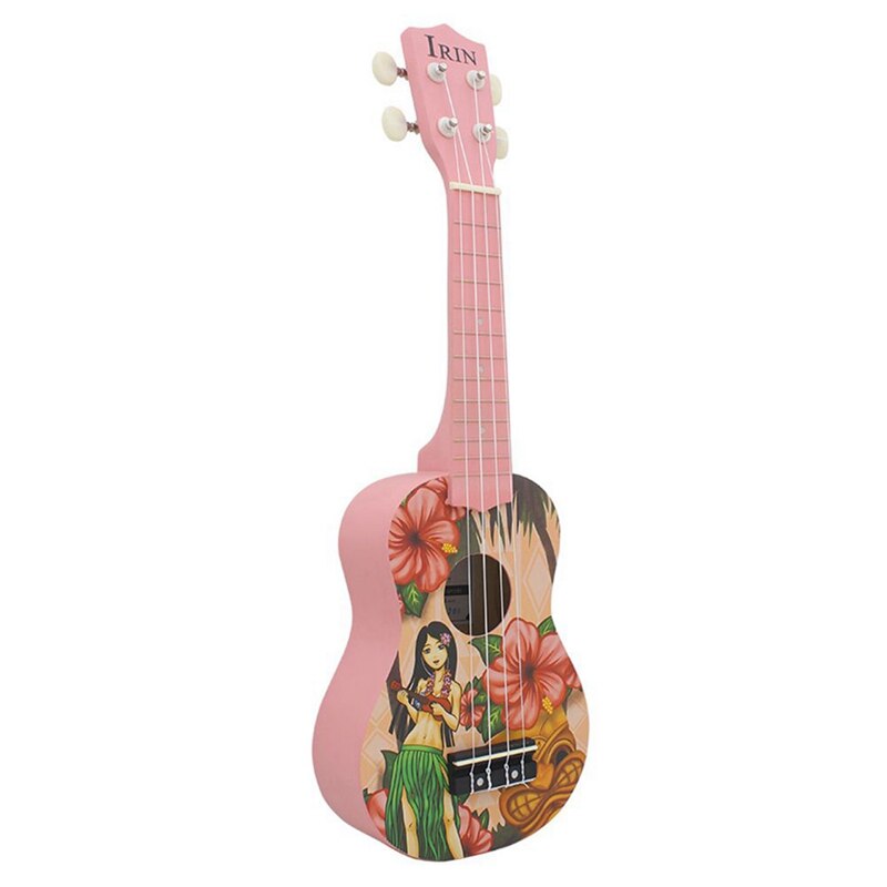 Irin 1 Set 25 Inch Basswood Akoestische 12 Frets 6 Snaren Gitaar & 1 Pcs Ukelele Sopraan 21 Inch Ukulele kleine Gitaar