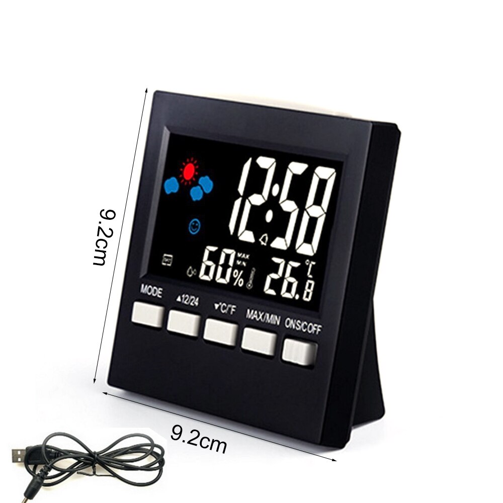 NewLarge Screen Digital Alarm Clock LCD Clock Multifunction Snooze