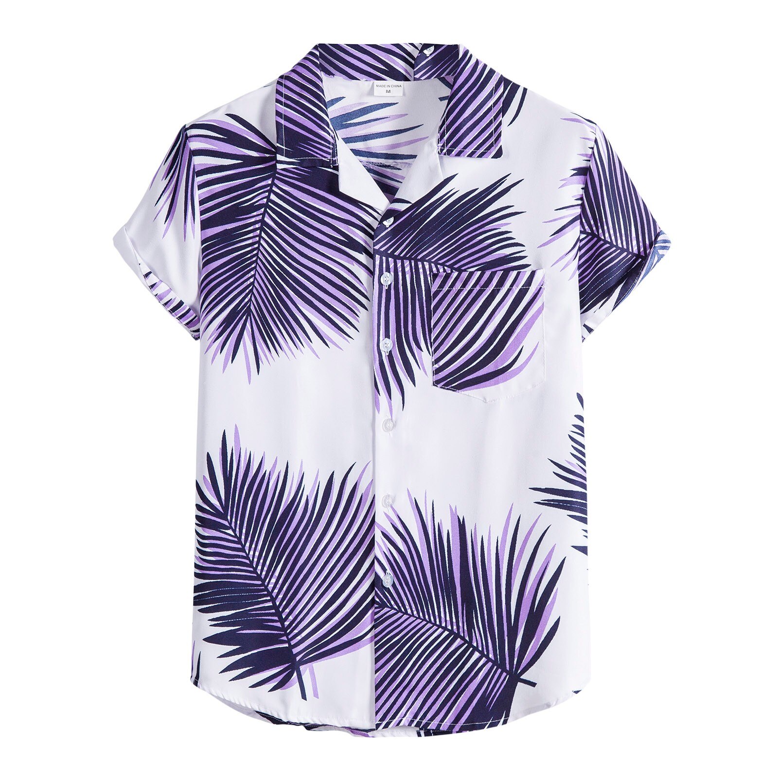 Mens Beach Hawaiian Shirt Mens Short Sleeve Hawaiian Shirt Fast Drying Plus Size Asian Size Summer Casual Floral Beach Shirts: M