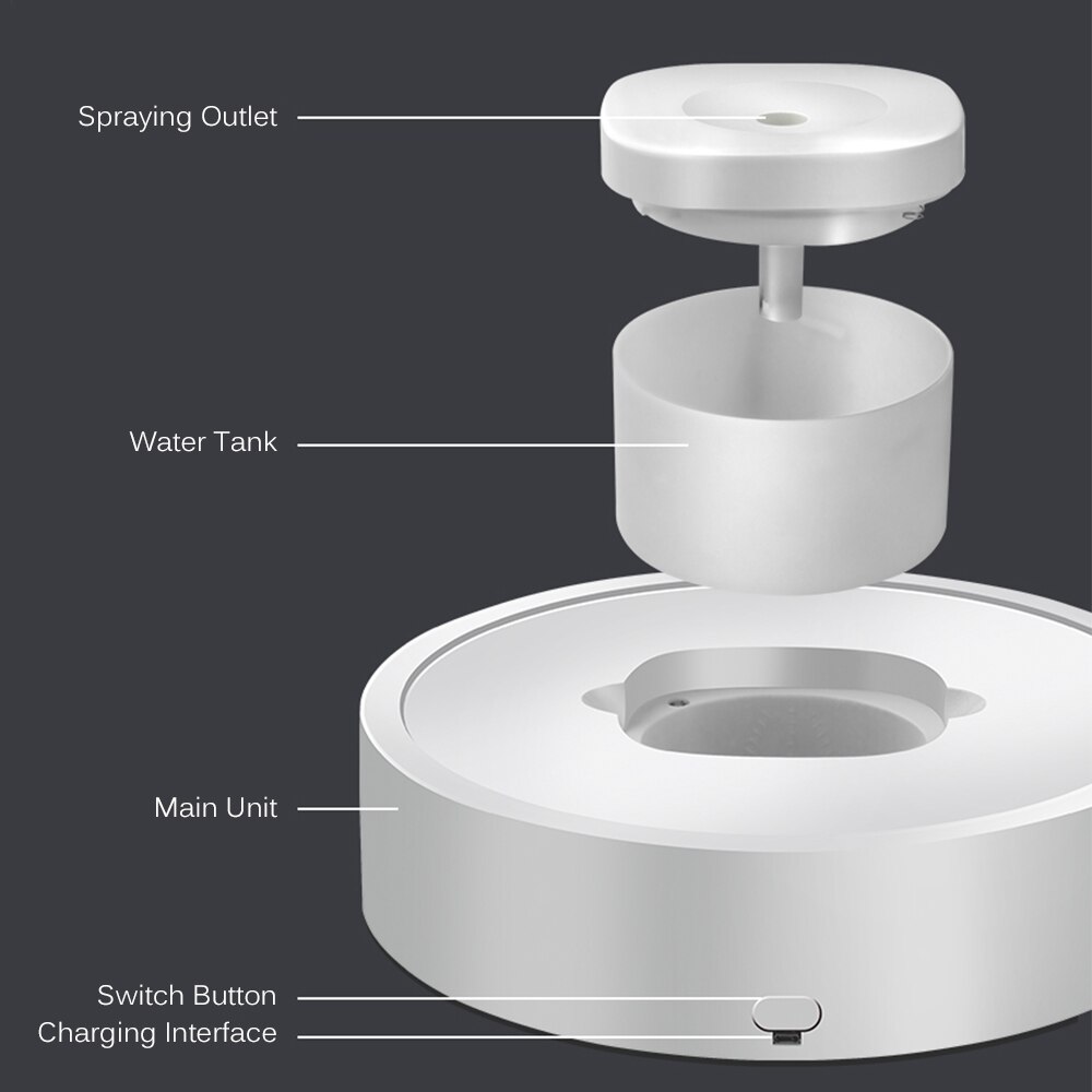 4-In-1 Beweegbare Luchtreiniger Luchtbevochtiger Ultraviolet Cleaner Aroma Diffuser Lucht Verstuiver Met Afneembare Water Tank