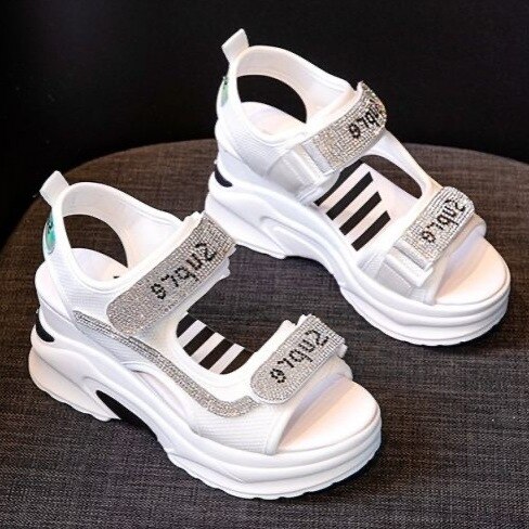 Sandalias de plataforma para mujer, zapatos romanos con plantilla que aumenta la altura, novedad de verano,