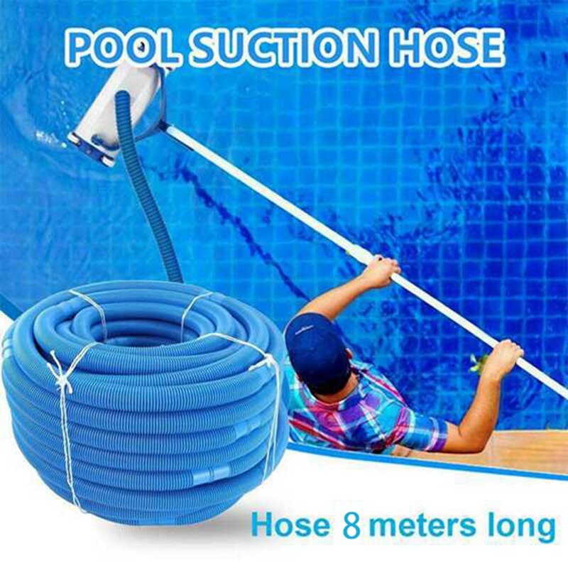 8M Swimming Pool Vacuum Cleaner Hose Suction Swimming Replacement Pipe Pool Cleaner Tool Swimming Pool Cleaning Hose: Default Title