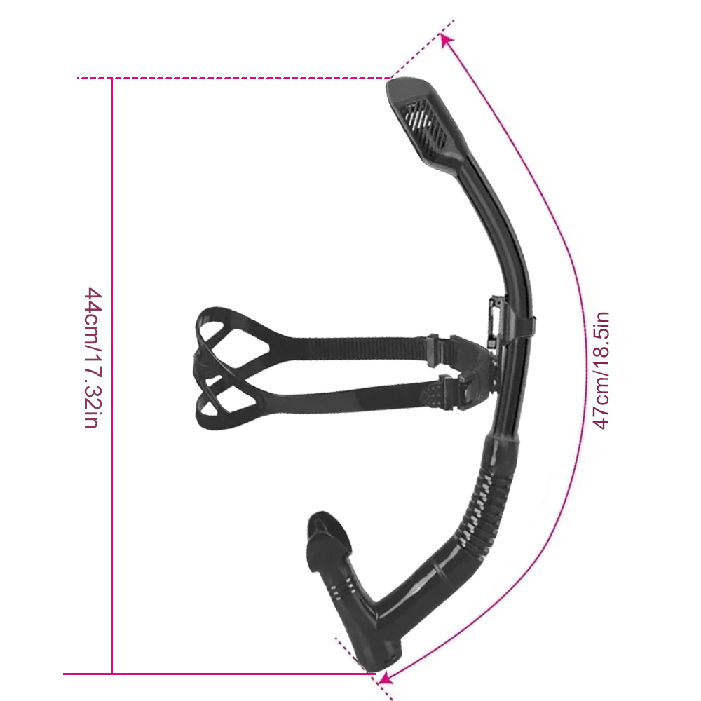 Zwemsnorkel voor training Zwemmen Voorkant Droge snorkel Schootzwemmen Duiken Snorkelen, zwembad open water