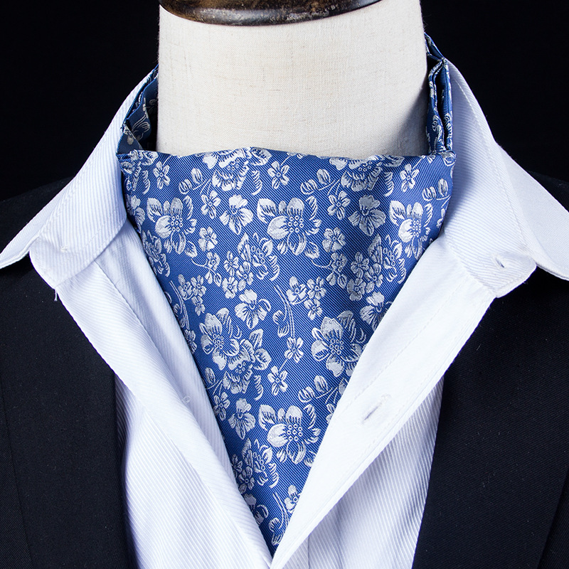 Paisley Floral Ascot Tie Men Pink Ascot Cravat Man Green Silk Cravat Tie Mens Brown Polyester Wedding Ascot Scarf Green B109: B108-014