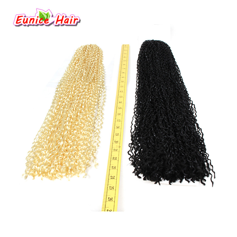 24 ''Zizi curl trenza de cabello mejor extensión de cabello sintético micro zizi de cabello libre onda de agua profunda rizado mechones de cabello