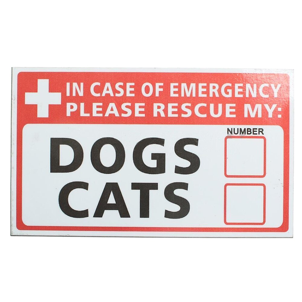 10Pc In Geval Van Nood Rescue Mijn Honden Kat Sticker Vinyl Decal Besparen Huisdier Veiligheid