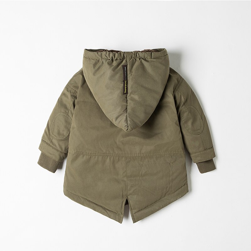 Chaqueta de plumas para niños chaqueta de plumón de pato blanco grueso en la sección larga de las nuevas prendas de vestir y abrigos para niños y niñas