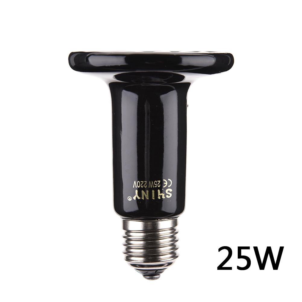 Lámpara de calefacción de cerámica infrarroja para reptiles y mascotas, lámpara de calor para mascotas, lámpara de calefacción de aislamiento cerámico, Bombilla de calor de 25/50/75/100W 220V: 25w