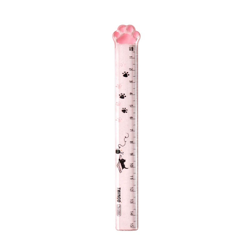 15cm Cat Paw Ruler Cute Kitties Acrylic Straight M... – Vicedeal