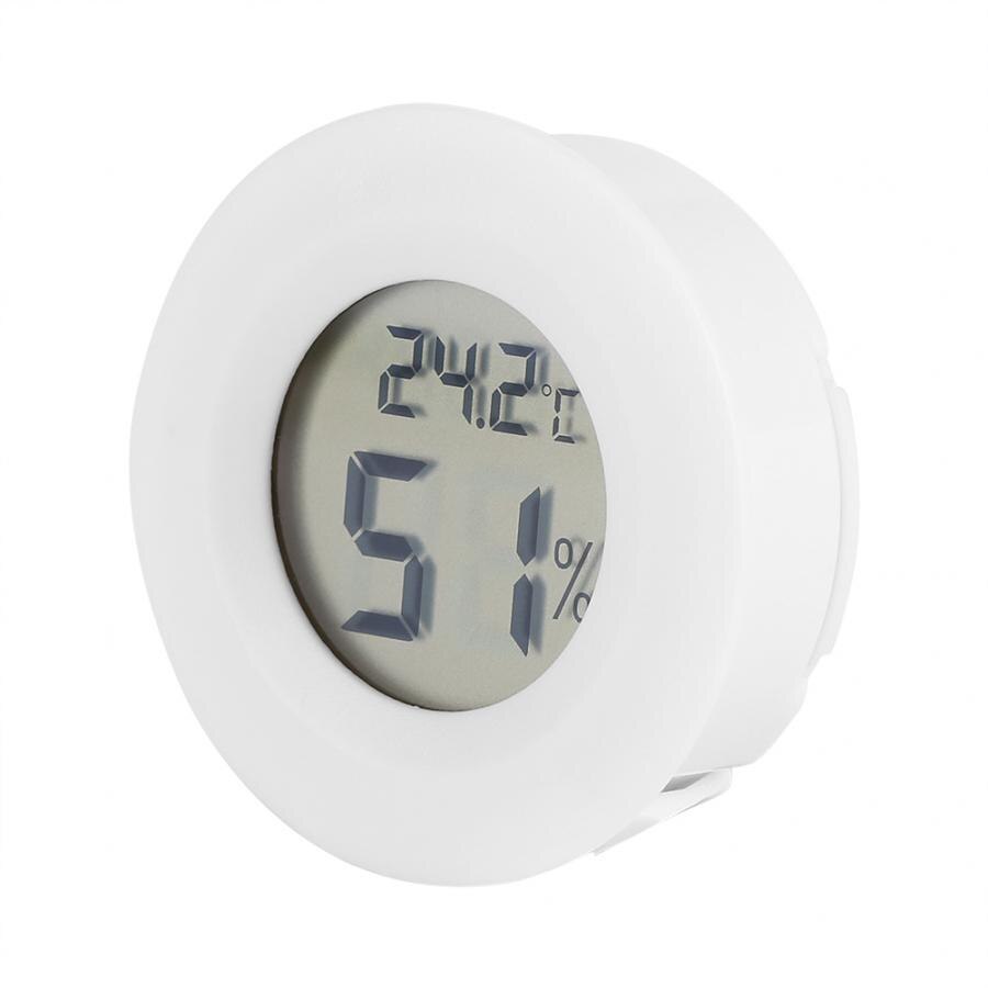 Round Mini LCD Digital Thermometer Hygrometer Meter Temperature Humidity Meter Clear Intuitive Digital Display Instruments