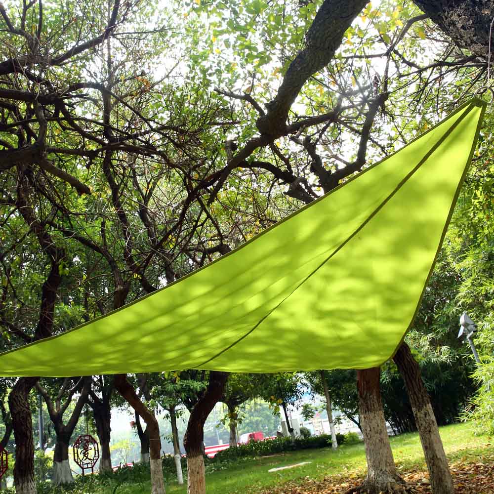 triangle sun shelter sunshade protection outdoor canopy garden patio pool shade sail awning camping picnic tent Shading cloth: Green 300cmx300cm