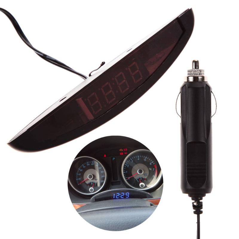 VODOOL Auto Klok Auto Lichtgevende LED Digitale Auto Klok Elektronische Klok met 12V LED Digitale Thermometer Voltmeter Auto