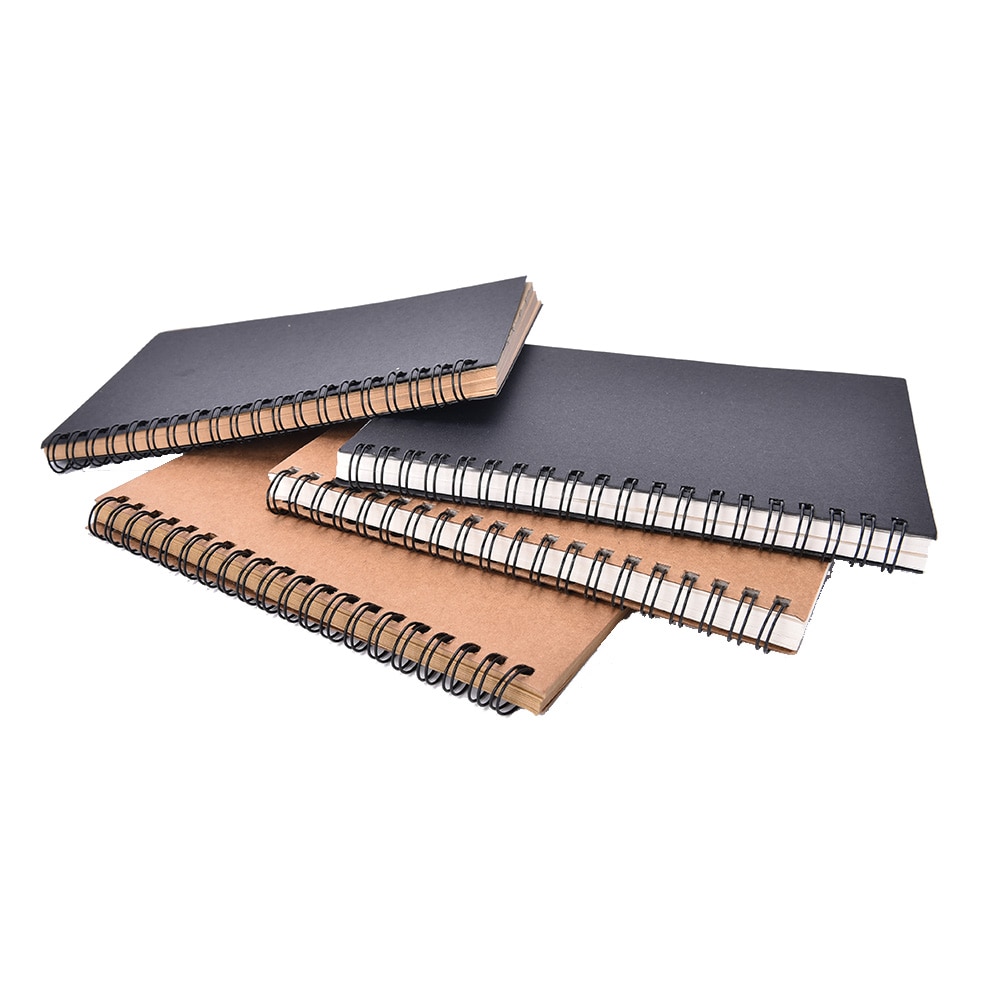50 Sheets Blank Sketchbook Diray For Drawing Graffiti Painting Sketch Book Kraft Spiral Notebook Office School Supplies