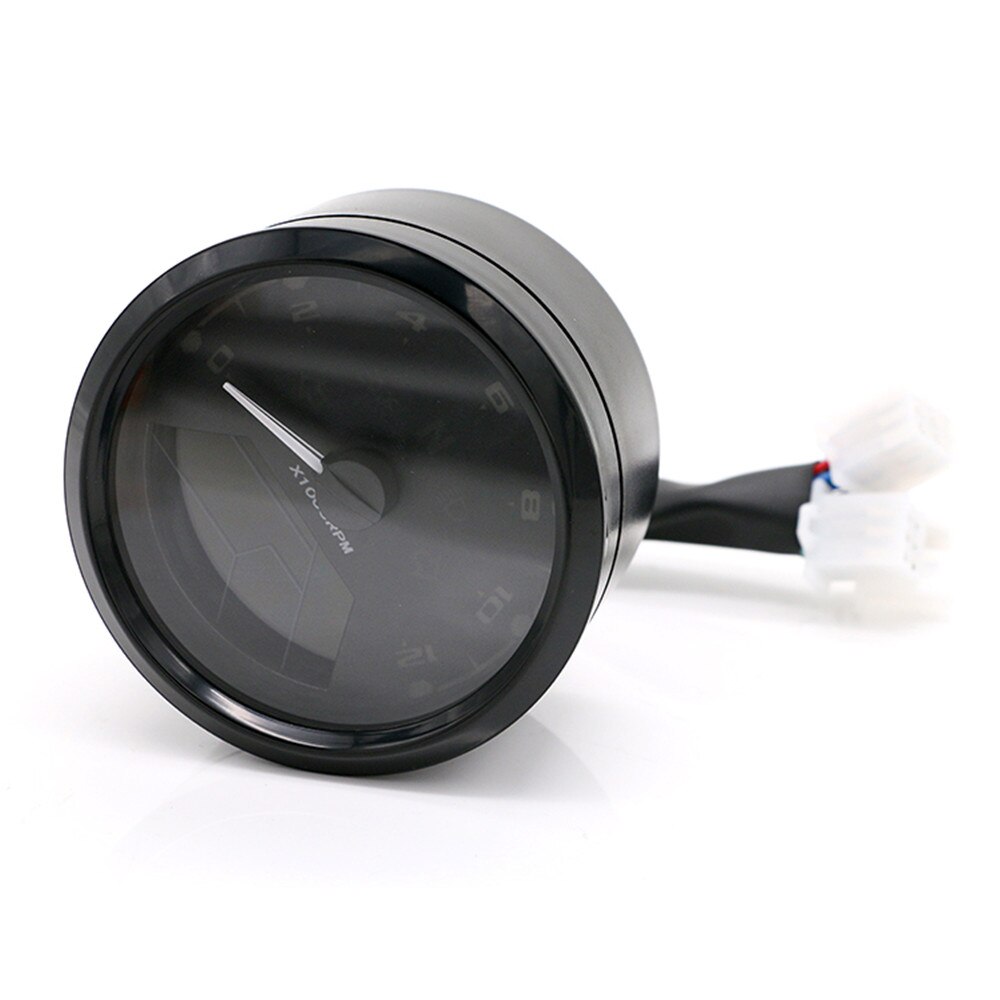 12000RPM kmh/mph Motorcycle Universal LCD Signal Speedometer Tachometer Odometer Gauge Gear indicator Cruiser Chopper Cafe Racer
