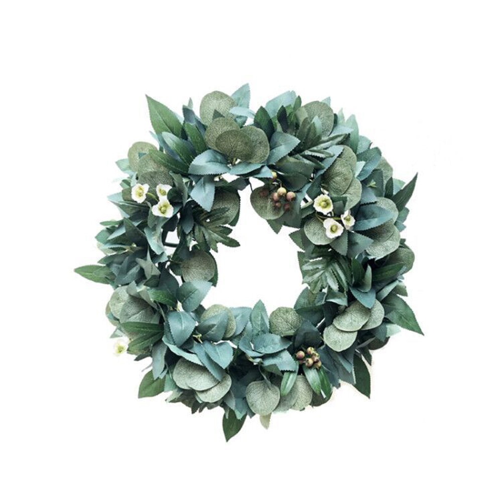 35 CM Kunstmatige Groene Bladeren Krans Deur Opknoping Muur Raam Wedding Party Kerst Decor Kunstmatige Bloem Decoraties