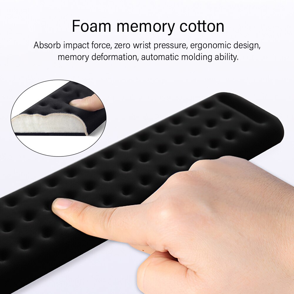 Muismat Geheugen Katoen Polssteun Toetsenbord Pads Ergonomische Antislip Automatische Molding Voor Office Home Pc Laptop Draagbare