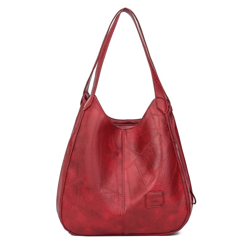 Kvinder håndtasker designertasker pu læder håndtasker kvinder skuldertasker kvindelige top-håndtasker mærke håndtasker afslappet tasker: Rød