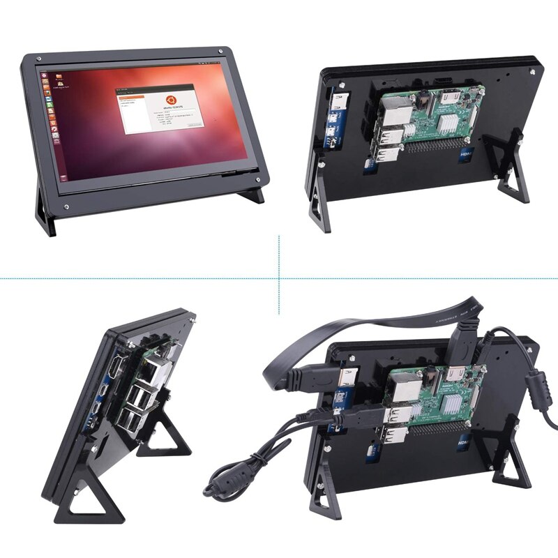 7 tommer lcd akryl beslag sag kontakt sn sag holder til hindbær  pi 3 model b +
