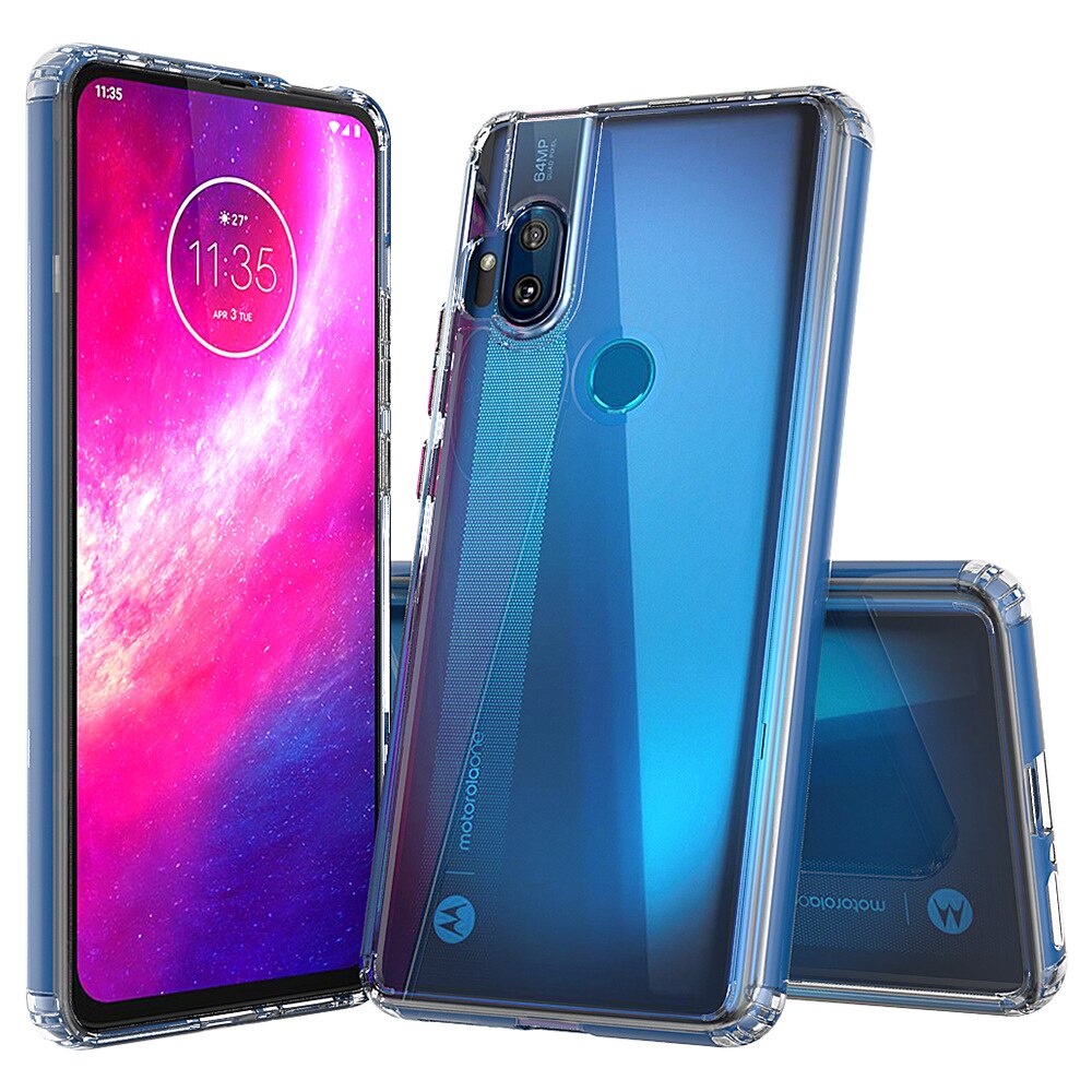 Smukła obudowa hybrydowa poduszka powietrzna dopasowana obudowa elastyczna TPU z przezroczystym tylnym panelem odporna na wstrząsy obudowa Motorola Moto jeden Hyper XT2027: Jasne