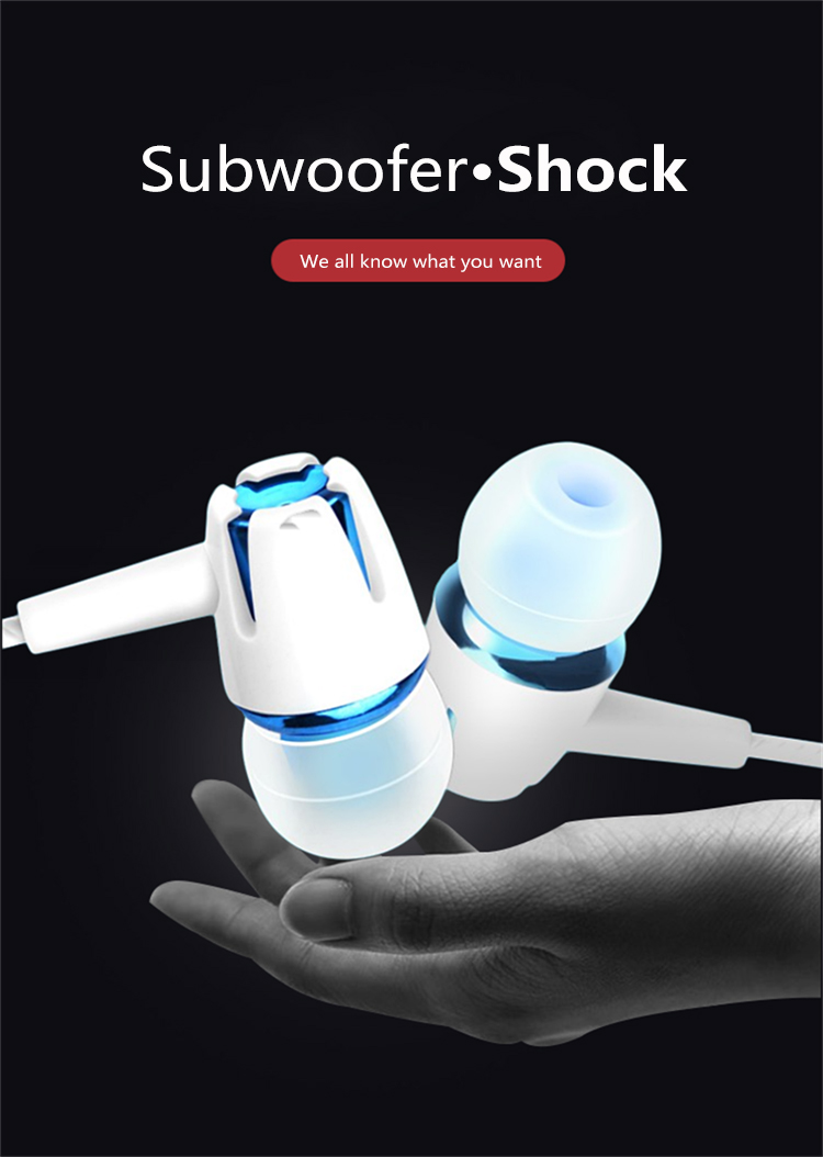 Universal 3.5mm trådade brusreducerande stereo in-ear hörlurar telefon headset med mikrofon för android telefon pc musik samtal tillbehör