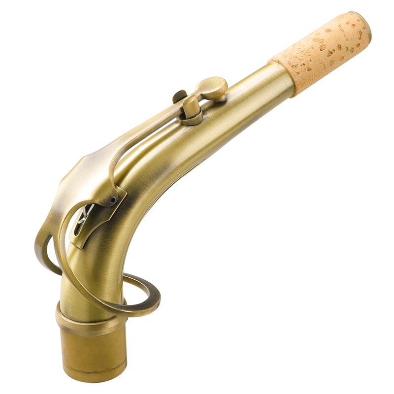 hg-eb cuello para saxofón alto MATERIAL DE LATÓN saxofón cabeza de cuello doblado 24,5mm accesorio para Saxofón para el paso y La intonación de corcho
