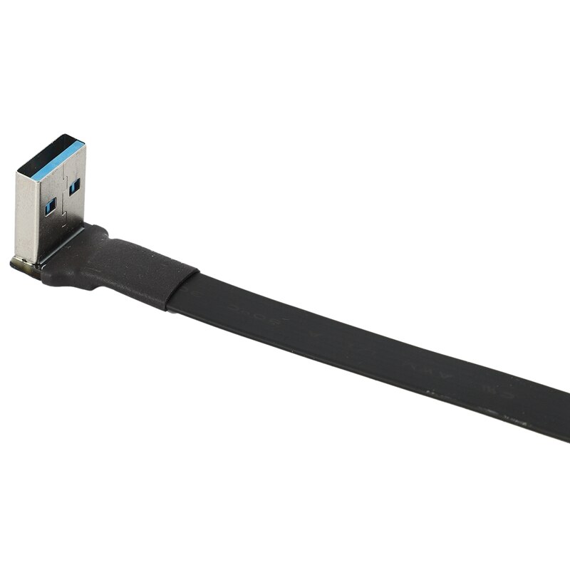 USB 3,0 Kabel Flache USB Verlängerung Kabel Männlich zu Weiblich Daten Kabel Rechten Winkel 90 Grad USB 3,0 Verlängerung Kabel