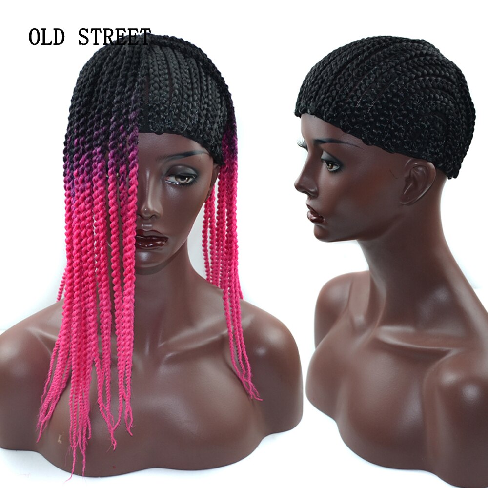 Top Adjustable Black Cornrows Crochet Braid Wig Caps For Sewing Weave and Crochet Braiding Wigs Elastic Hairnet Glueless