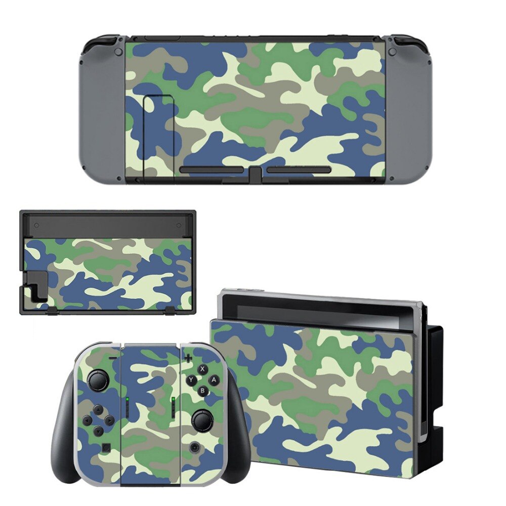 Cool CS Camouflage Sticker Vinyl Skin For Nintendo Switch NS Console Controller Protector Classic Cover Decals