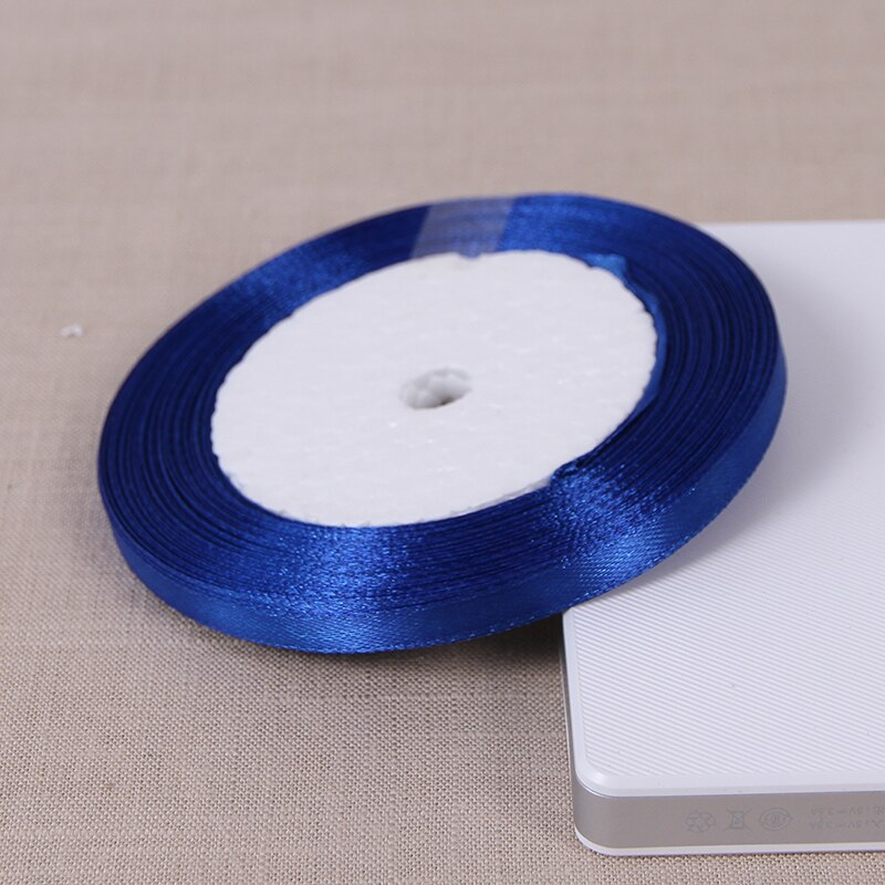 Royal Blue Silk Satin Ribbons 6-10-15-20-25-38-50mm Single Face Satin Ribbons Wedding Christmas Halloween Wrapping Ribbons: 6mm