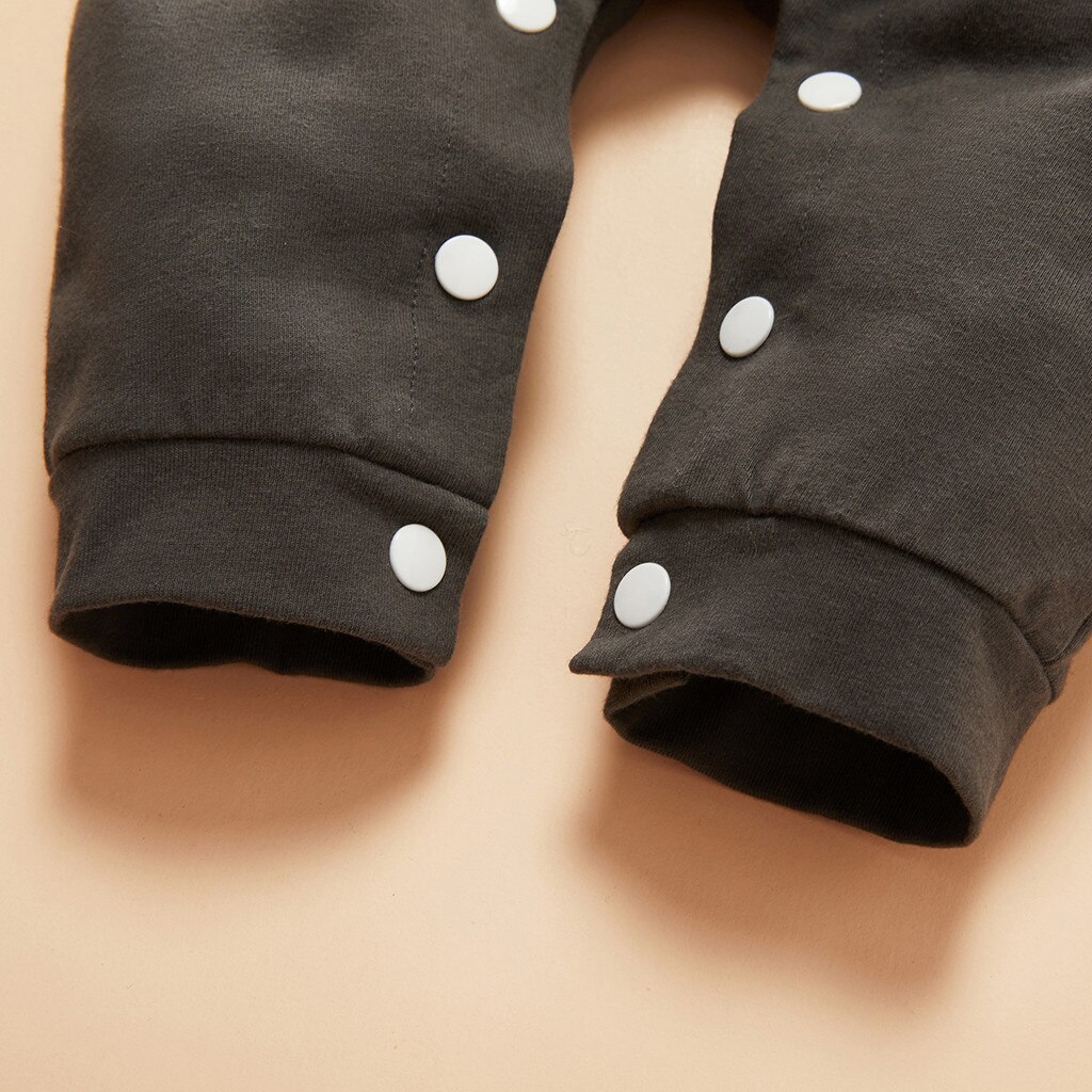 Bebê recém-nascido meninos macacão meninas bonito carta impressão manter quente macacão conjunto macacão macacão macio confortável do bebê