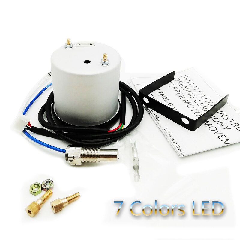 300°F Water Coolant Temperature Gauge Kit WITH/ Sensor 7 LED Illuminated Dial