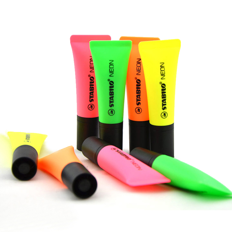 1Pcs STABILO 72 Highlighter Neon Marker PenToothpaste Appearance Large Capacity And Eye-catching Art School Supplies