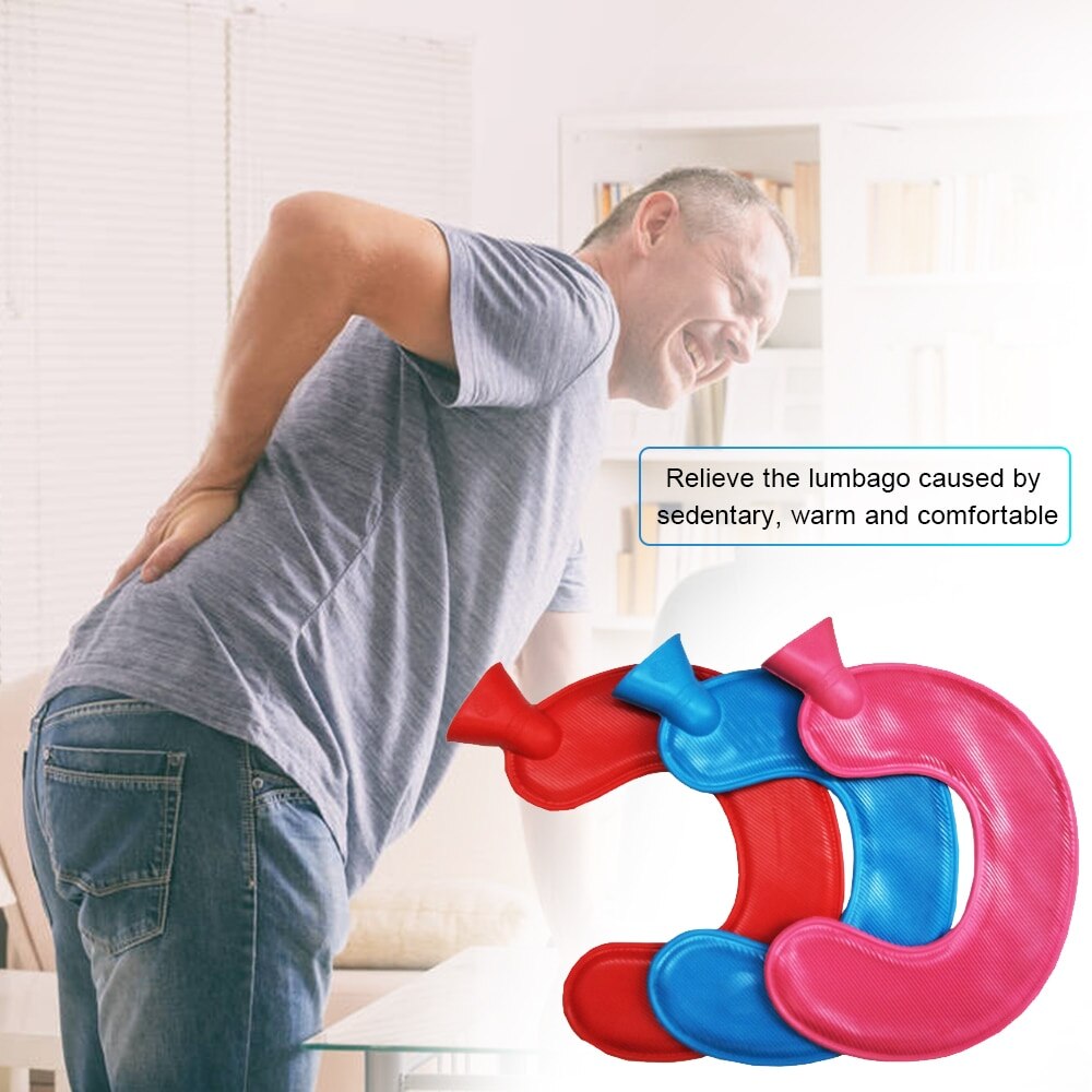 1000ml U-Shaped Rubber Water Bottle Bag Keep Hand Belly Warm Warmer Water Injection Warm Water Bag^^