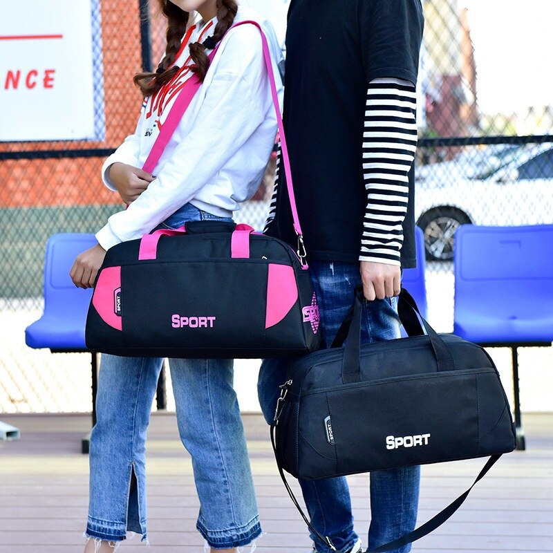 Fitness Nylon beschriftet Wochenende Duffel Tasche Lässig Männer Frauen Sport damen Tragen Auf Gepäck Tasche Duffle Reisetaschen