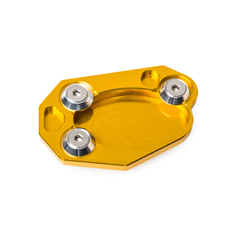 Parking Side Kickstand Pad Pedaal Extension Voet Stand Plaat Houder voor Kawasaki Z1000 Z1000SX Ninja 1000 ZX-10R ZX10R ER6N ER-6N: Gold