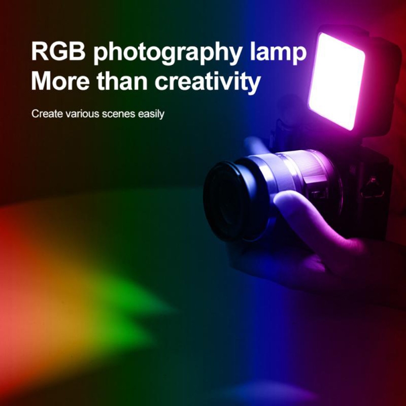 N69 mini-rgb-led-videoleuchten, mini-fotografiebeleuchtung, 360 °-vollfarbverstellung mit blitzschuh , ,2500-9000k magnete