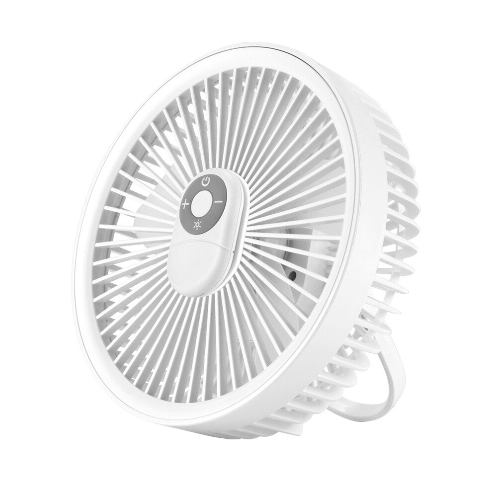 Multipurpose Portable Fan Outdoor Camping Portable Air Conditioner with Night Light 4000mAh Usb Rechargeable Fan Ventilador: white remote