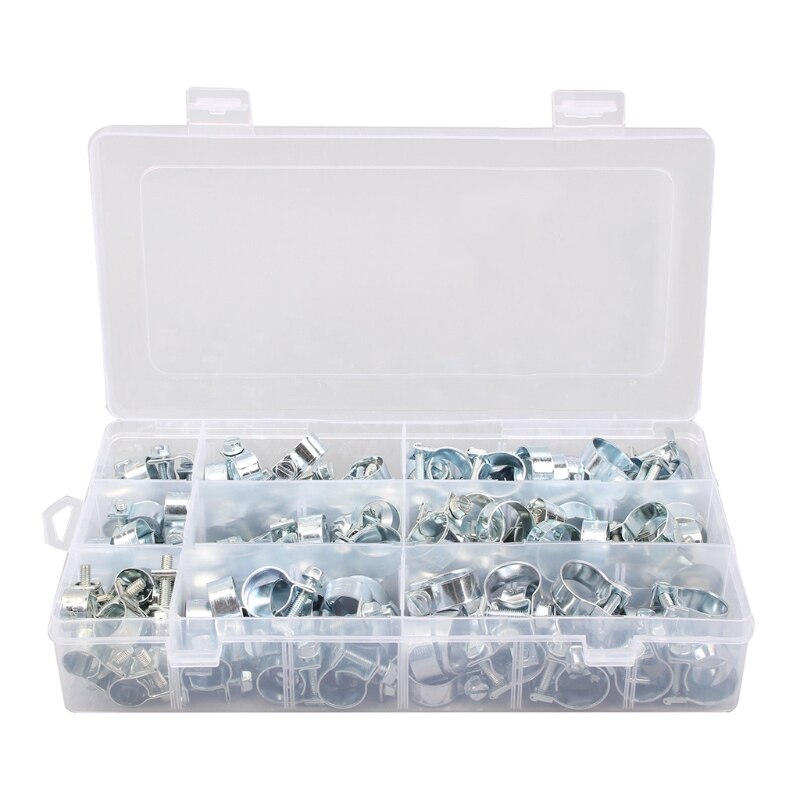 135 PCS stainless steel double ear hose clamp 8-18mm fuel water hose pipe clamp U7EA