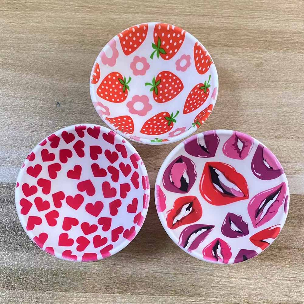 10 pçs tigelas de silicone rosa 67mm tigela de morango recipiente doméstico cabaça multi-cor acessórios para fumar presente feminino