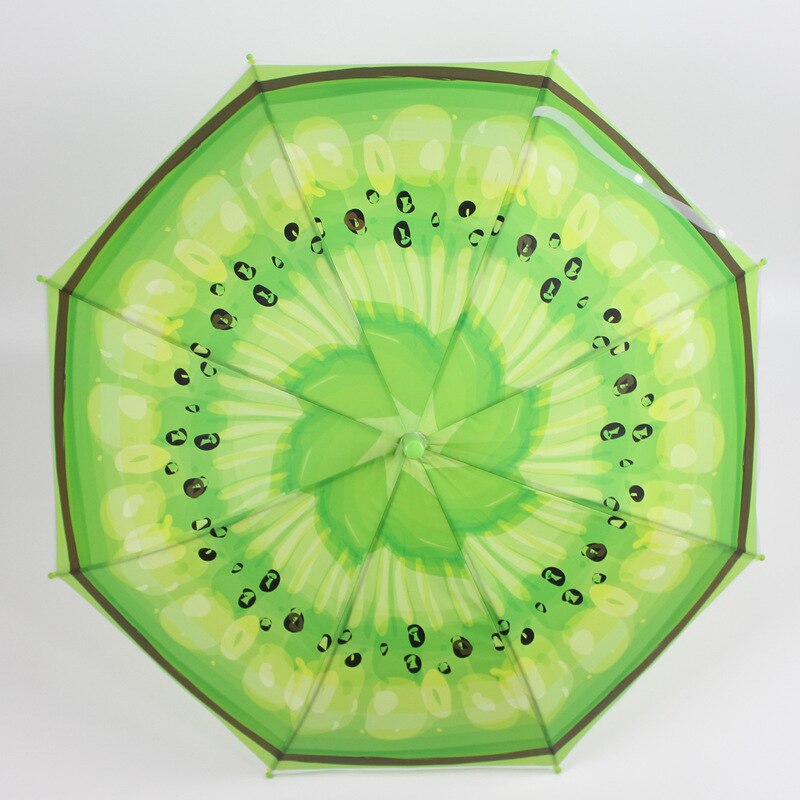 Paraguas de frutas YADA transparente de PVC y sandía para niños y niñas, paraguas claro largo, sombrilla con mango curvo para chico YS714 DIY