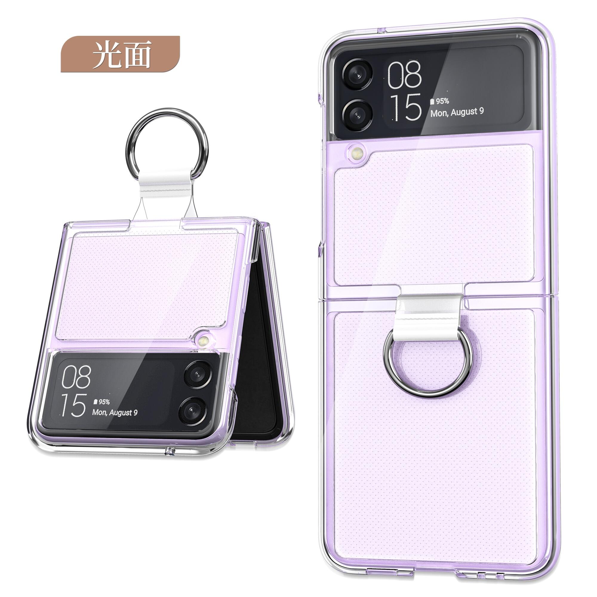 Ultradunne Matte Phone Case Voor Samsung Galaxy Z Flip 3 5G Met Ring Hard Pc Shockproof Terug cover Voor Galaxy Z Flip 3