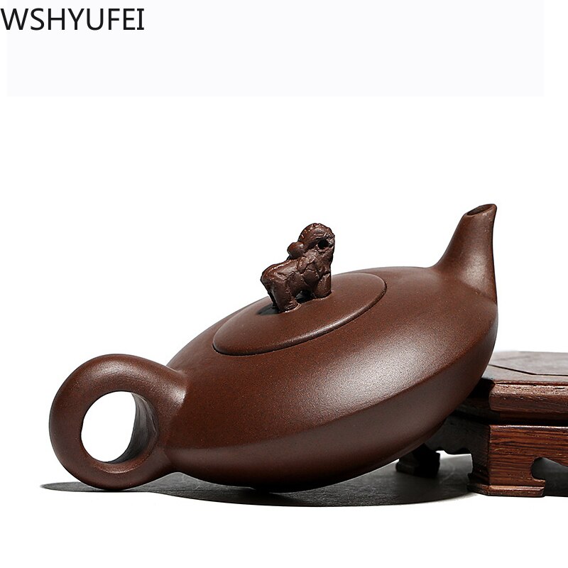 Chinese Yixing teapot purple clay elephant pot Authentic handmade kettle tea set black tea Pu'er Tea ceremony 170ml