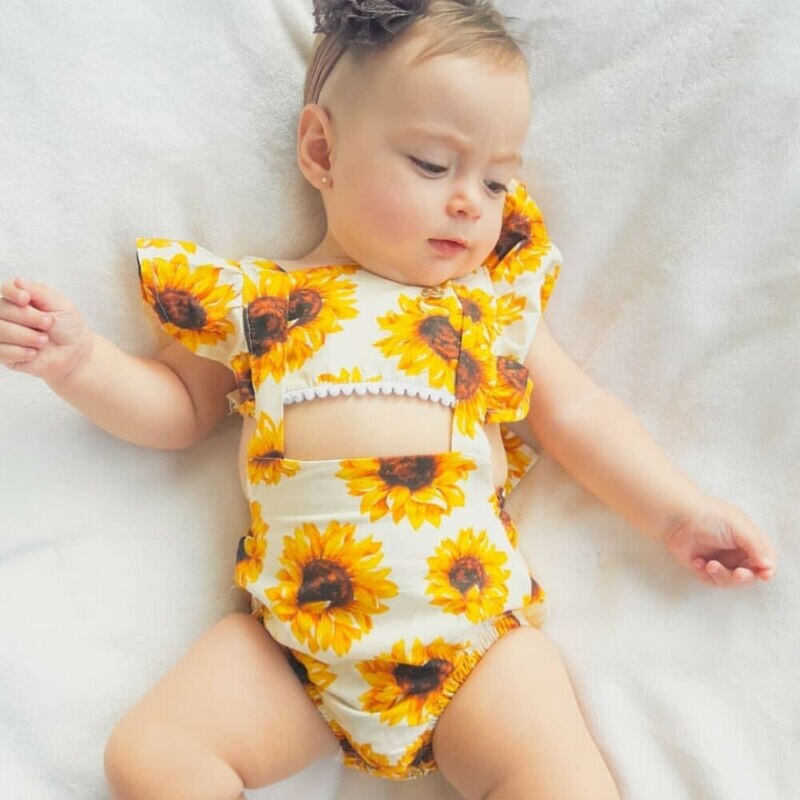 Daisy Baby Clothes Summer Clothing Infant Newborn Baby Girl Baby Boy Bodysuit One Piece Clothes Baby Girl Jumpsuit 0-24M