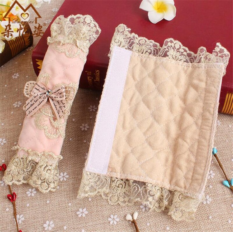 Cubierta de manija de encaje, cubierta de perilla de puerta, guantes de algodón para refrigerador, accesorios de herramientas para el hogar, cubierta de manija de puerta de nevera de doble puerta