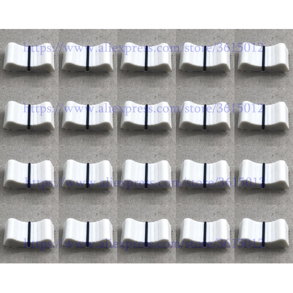 20 teile/los Rührgerät fader Knopf weiß farbe Schieberegler Fader Knöpfe ersetzen FÜR ALLEN &Ampere; Heide XONE 1D 2D 3D 4D 32 62 464 S2