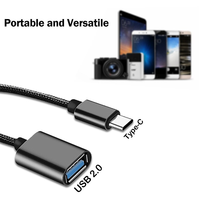 USB al tipo-C OTG adaptador de Cable para Samsung Galaxy Nota 8 9 10 20 S8 S9 S10 S10E S20 S21 Plus Ultra Lite + 5G USB-C OTG convertidor