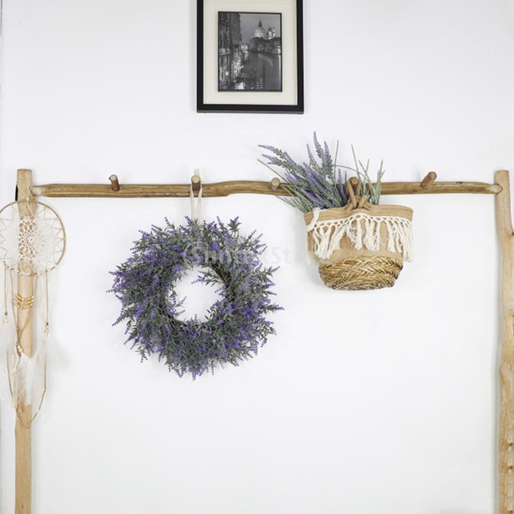 Large Lavender Wreath Base Wreath Flower Farmhouse Garland Wreath Front Door Wall Hanging for Wedding Wreath Home Decor