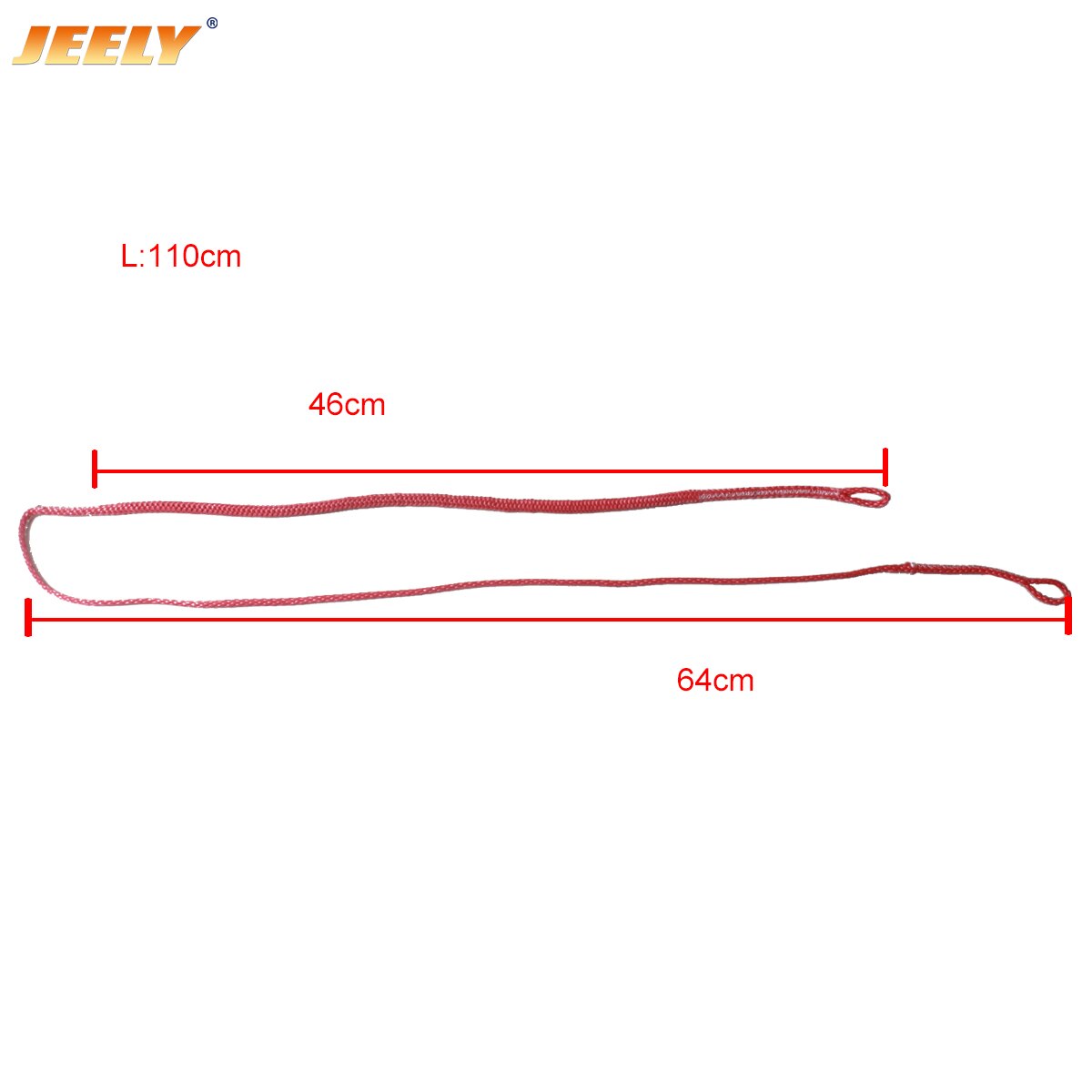 Cuerda de línea de satén UHMWPE para barra de kitesurf y pollo, 1100MM de longitud Total, 3mm de espesor, lazo QR