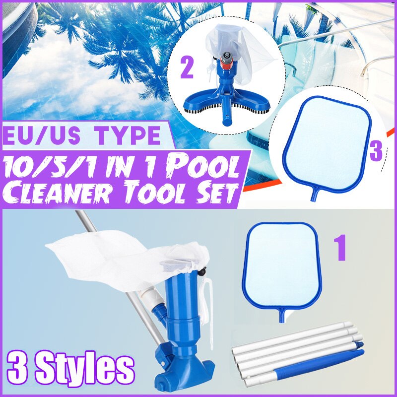 Mini Jet Swimming Pool Vacuum Cleaner Floating Objects Suction Fountain Pond Head Vacuum Brush Cleaner Cleaning Tools