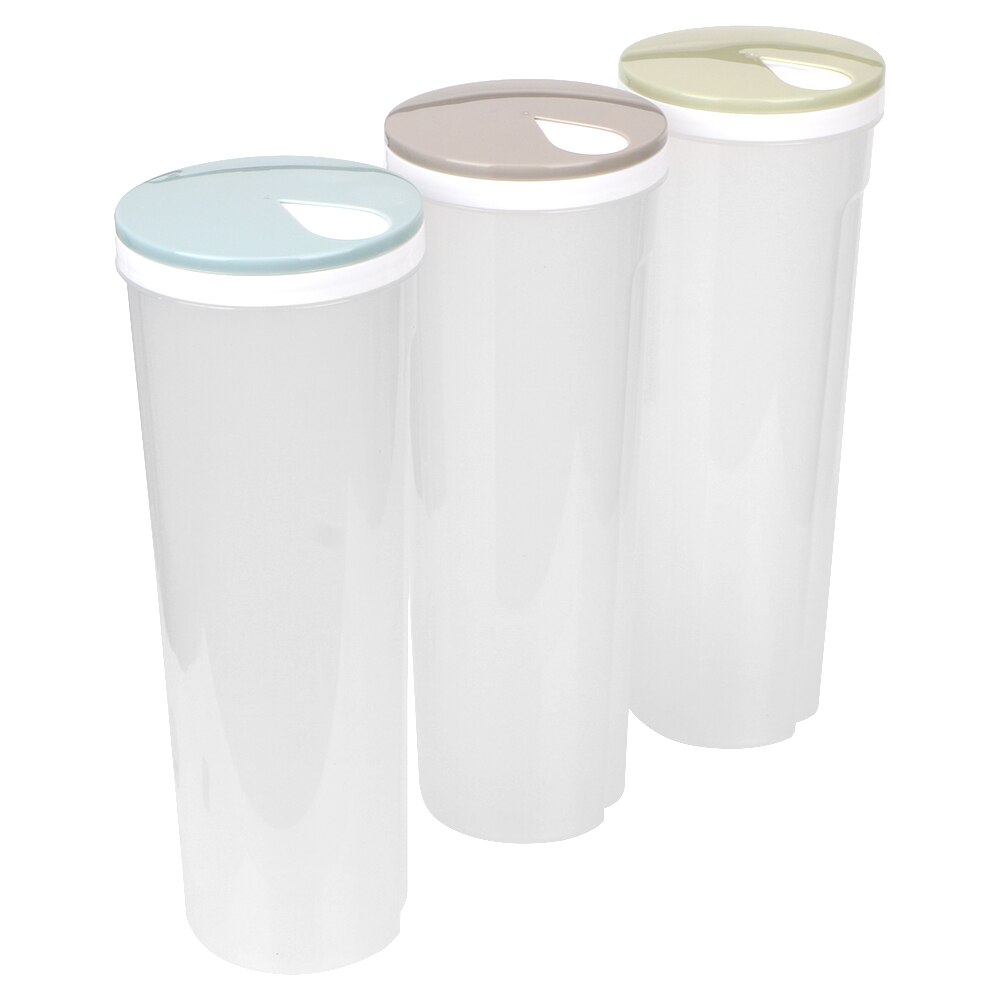 Caja de almacenamiento de plástico para Pasta de cocina con contenedor de granos de cereales y avena, caja multifunción para fideos finos